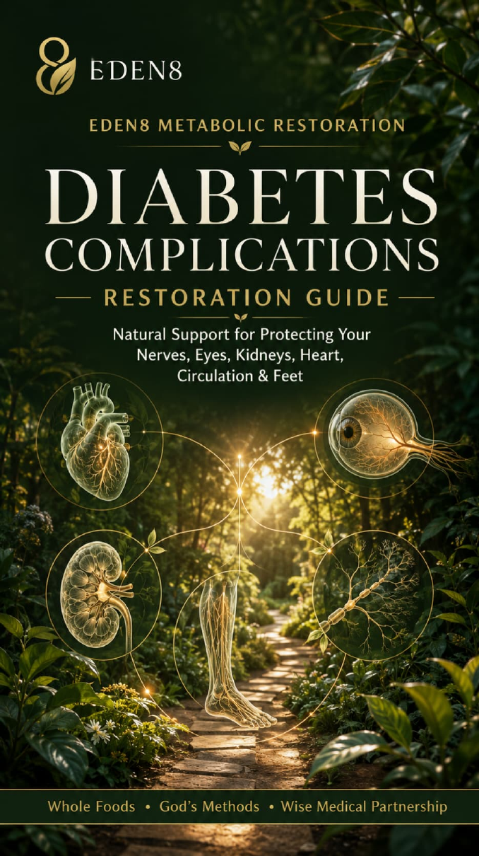 Cover of the Eden8 Diabetes Complications Restoration Guide